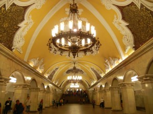 Die Moskauer Metro am Tag der Abreise